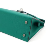 Green Epsom Leather Gold Hardware Mini II Kelly Bag
