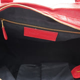City Red Leather Giant Gold Hardware
