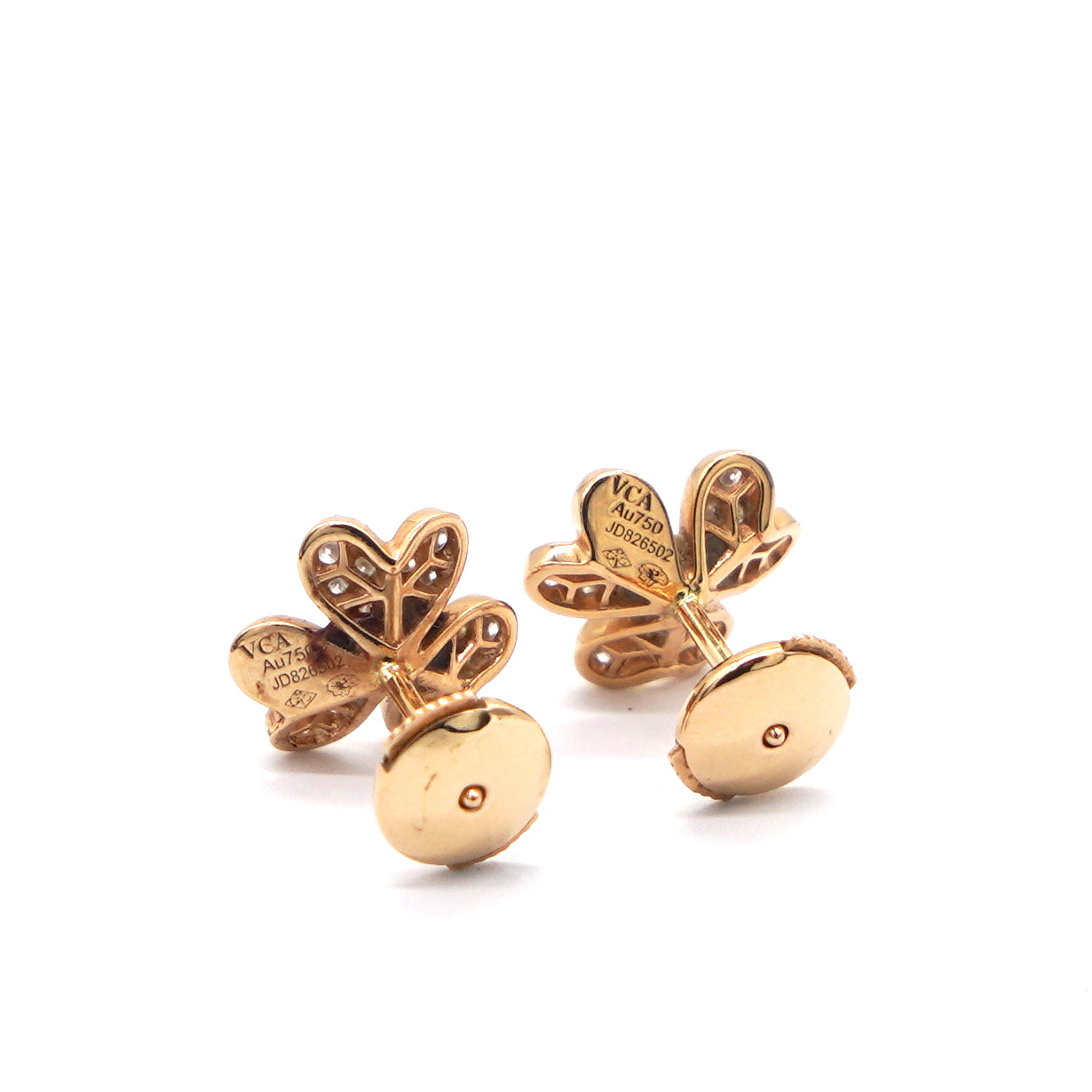 18K Rose Gold Diamond Mini Frivole Pave Earrings
