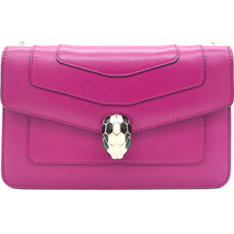 Serpenti patent leather handbag Bvlgari Pink in Patent leather