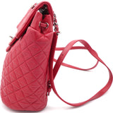 Calfskin Quilted Small Urban Spirit Backpack Red