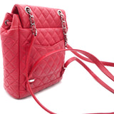 Calfskin Quilted Small Urban Spirit Backpack Red