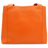 Caviar Logo Shoulder Bag Orange