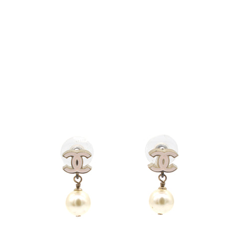 Pearl CC Drop Earrings