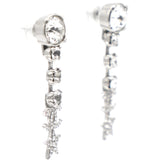 CC and Stars Silver Tone Drop Earrings