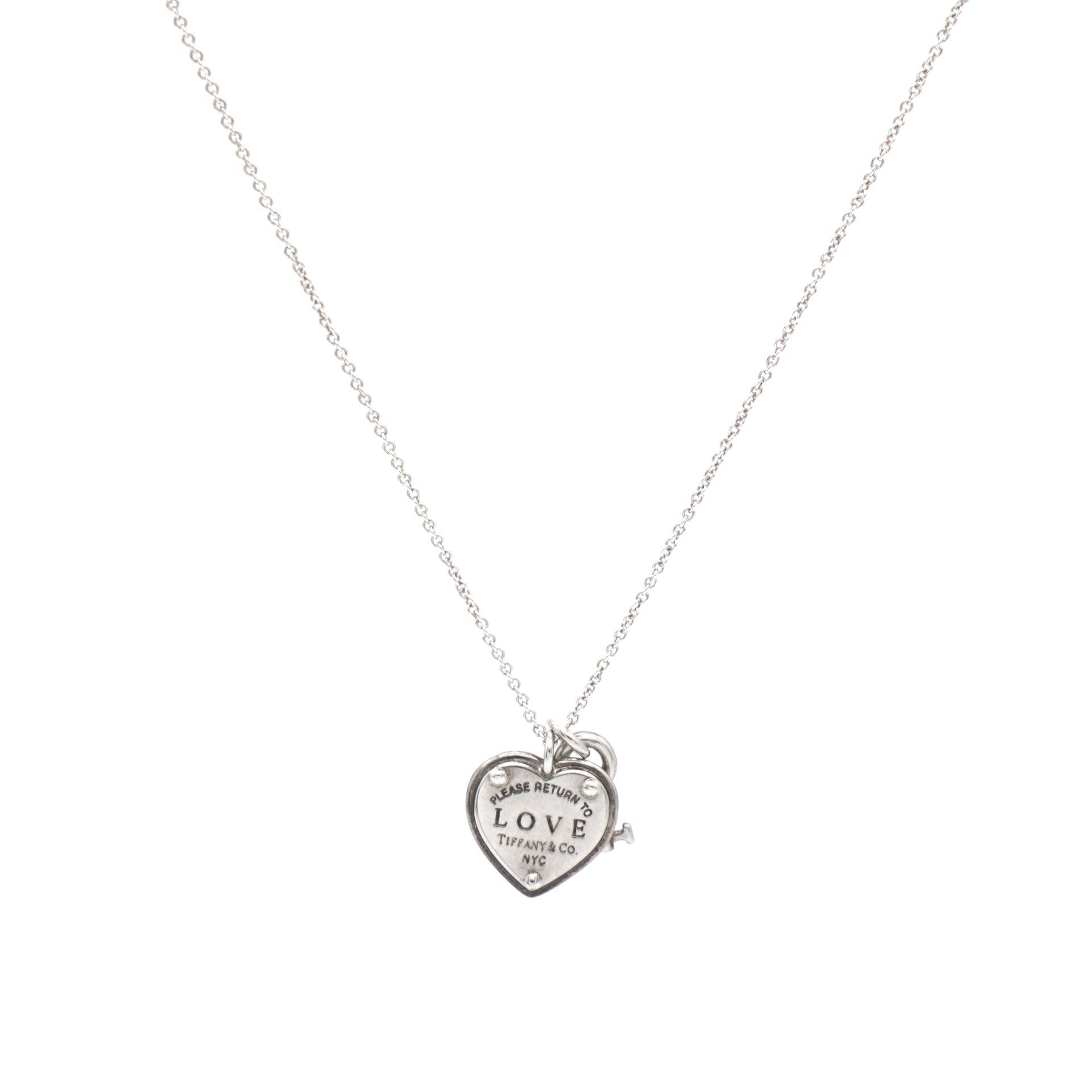 Return to Tiffany Heart Tag with Key Pendant