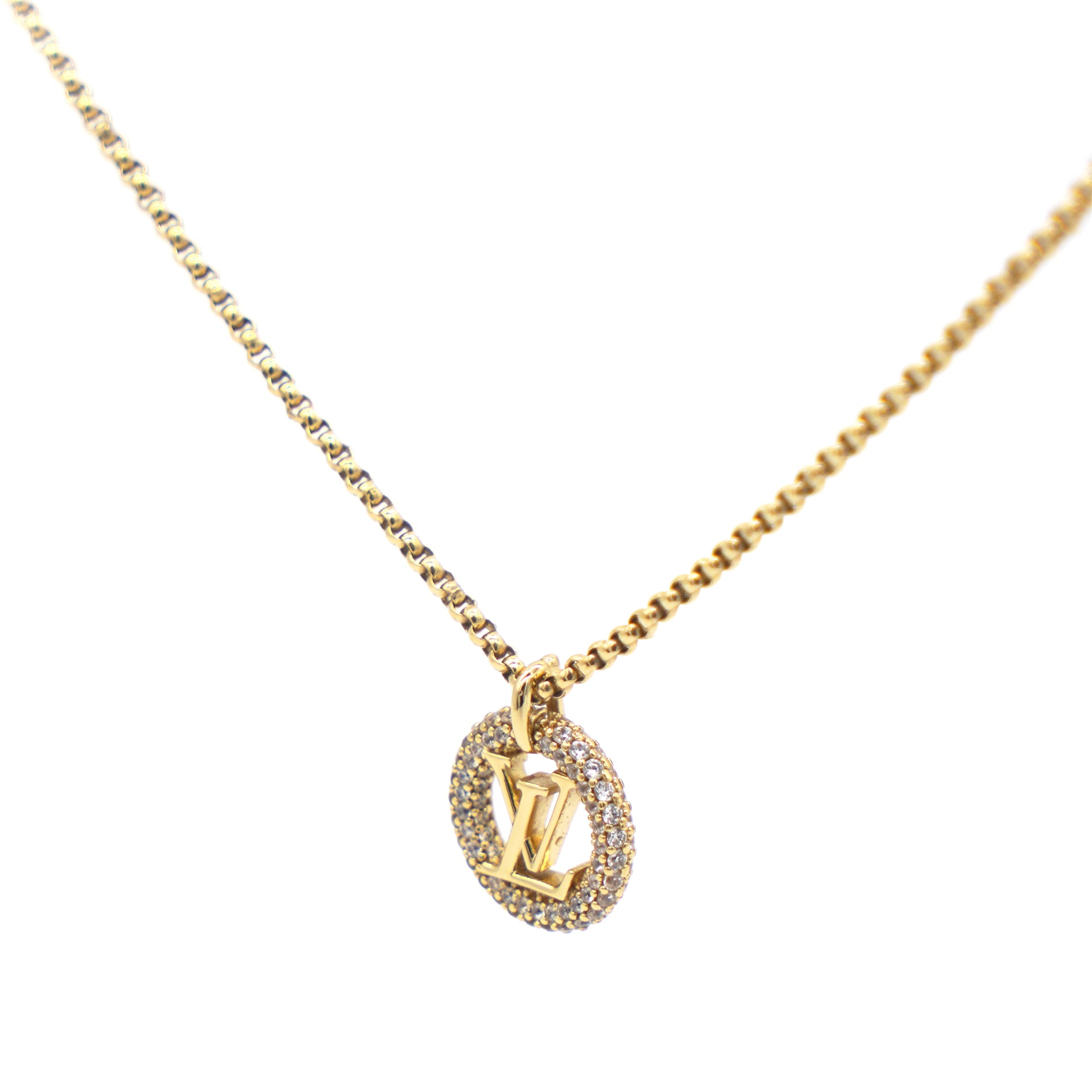 LOUIS VUITTON Metal Crystal Louise By Night Necklace 1294880