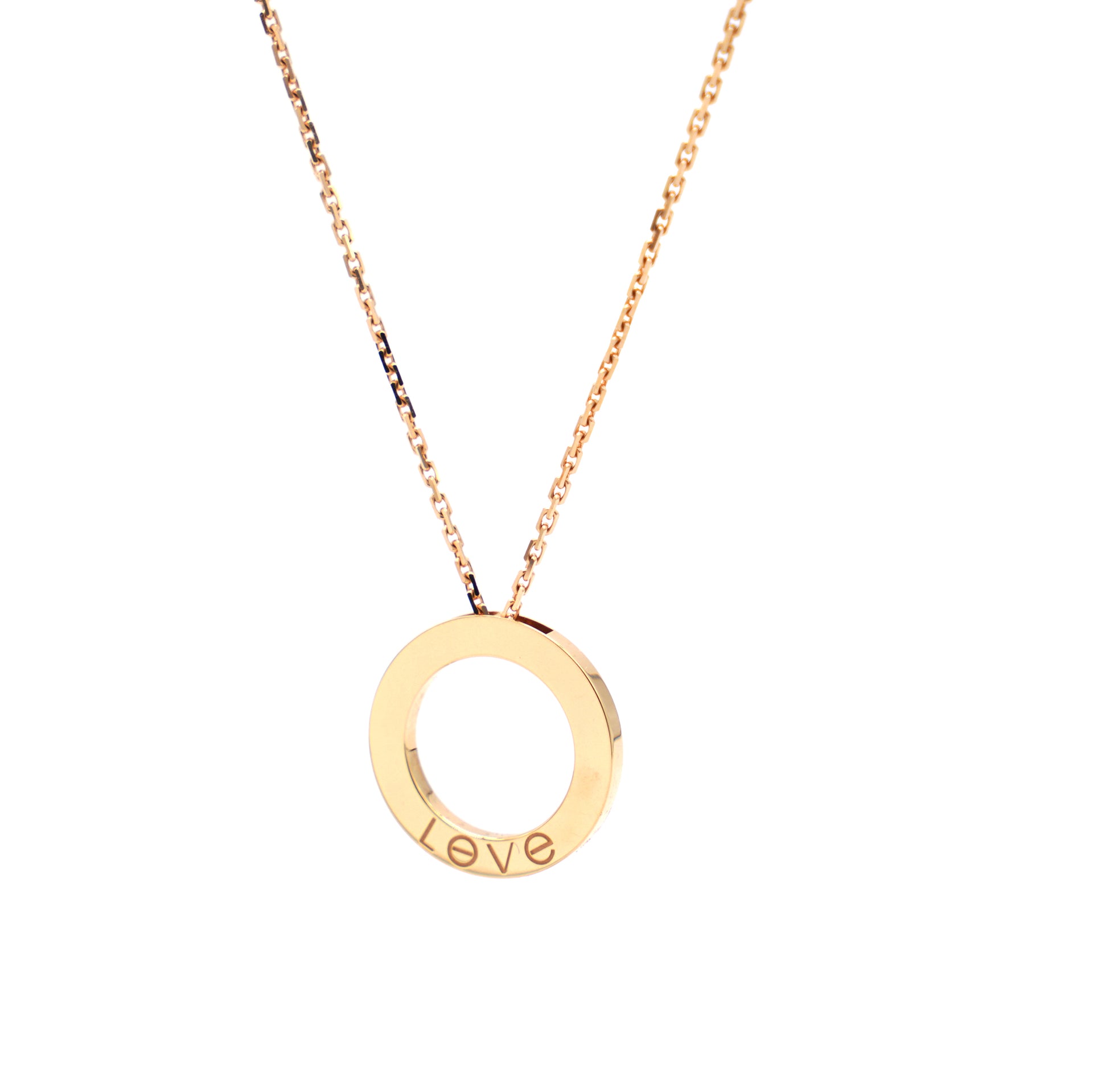 Love 18K 3 Diamonds Necklace RoseGold