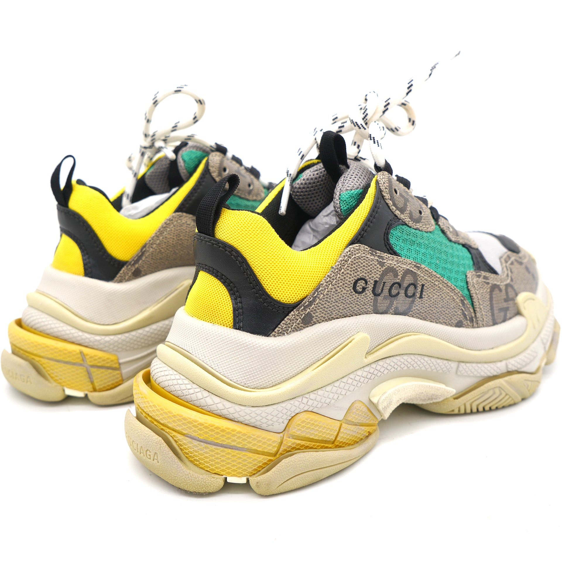 Gucci x Balenciaga Maxi GG Supreme Monogram Womens Triple S Sneakers 37