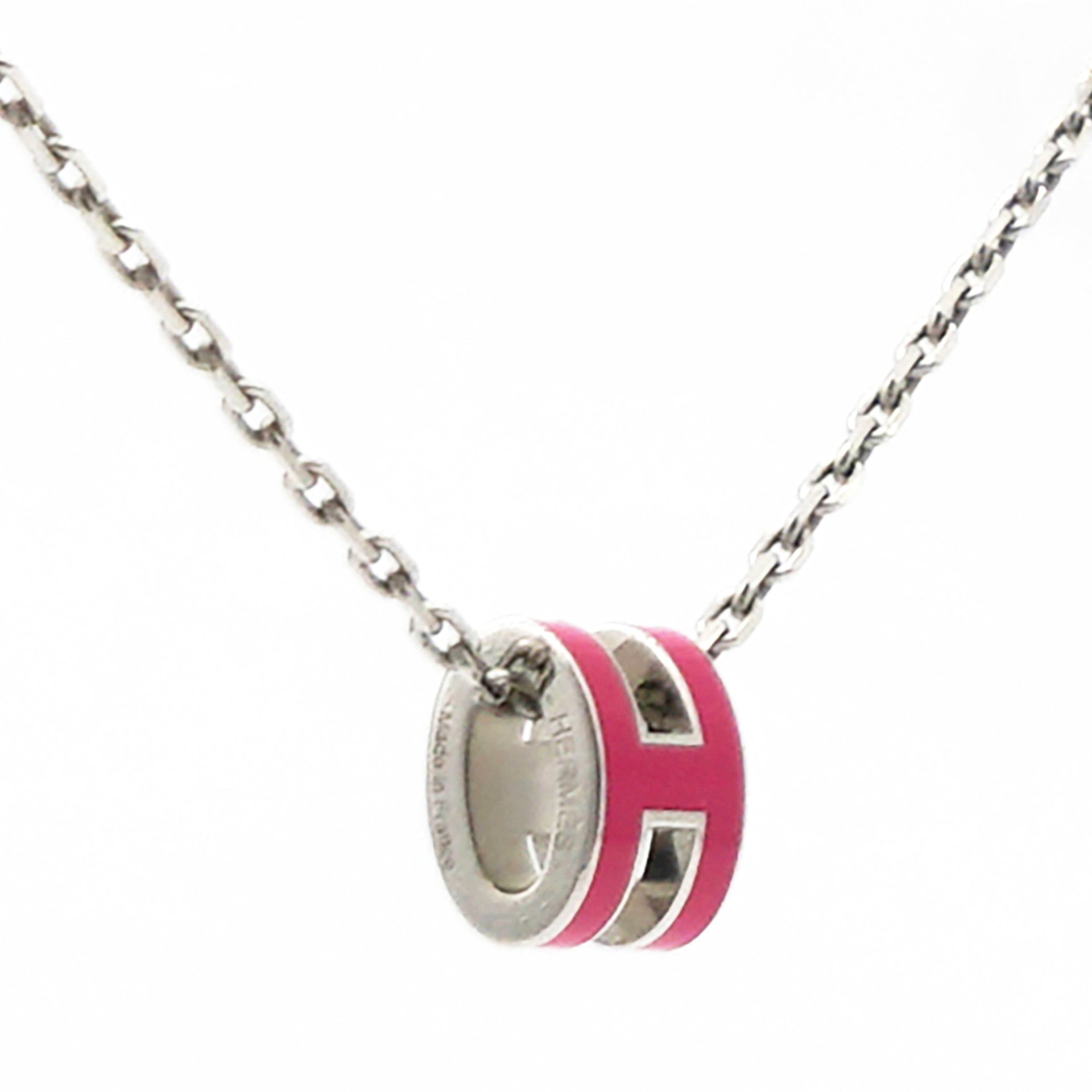 HERMÈS Pop H Mini Lacquer Silver Plated Pendant – STYLISHTOP