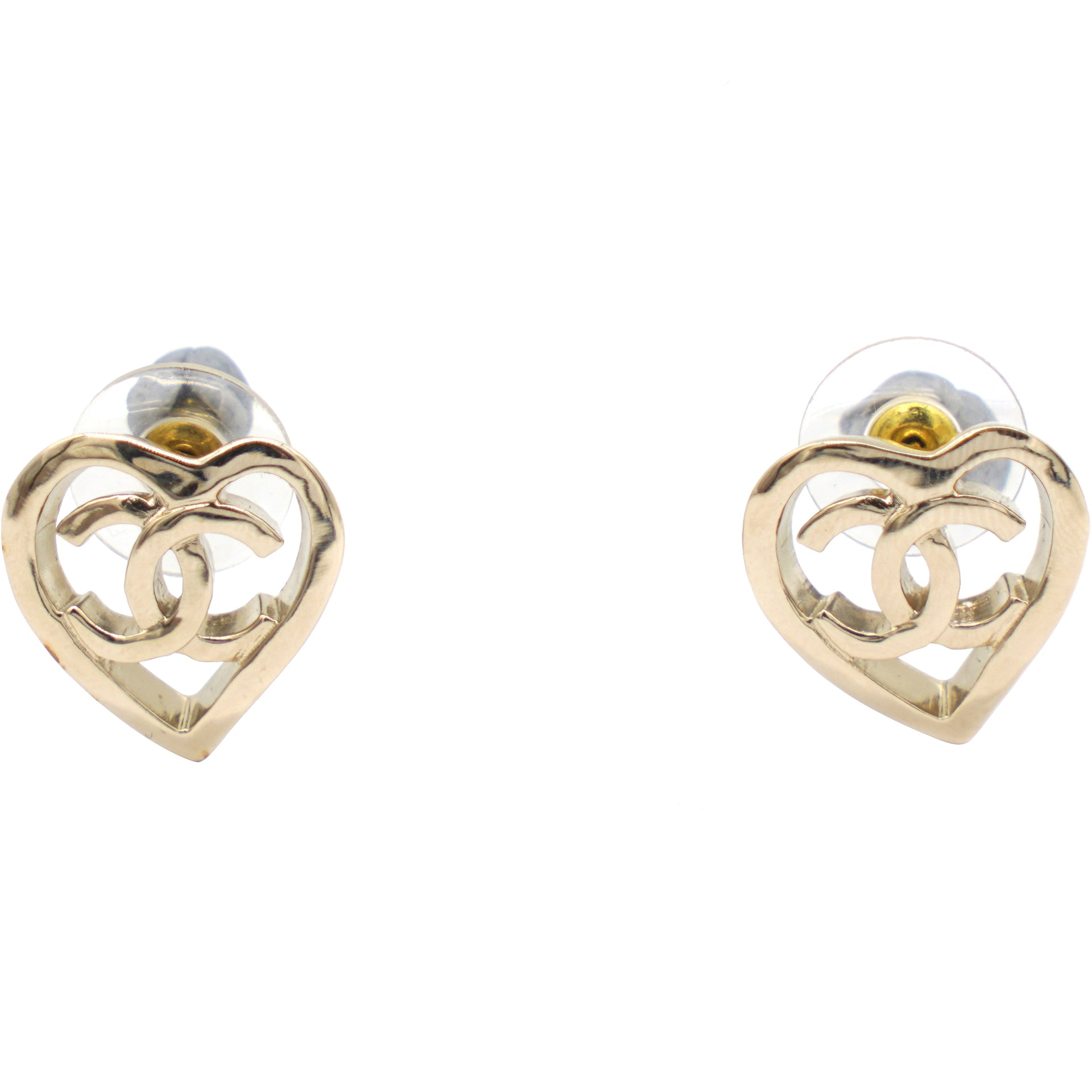 Chanel Metal CC Heart Coco In Love Earrings Gold – STYLISHTOP