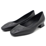 Leather Ballerina Shoes Black 35