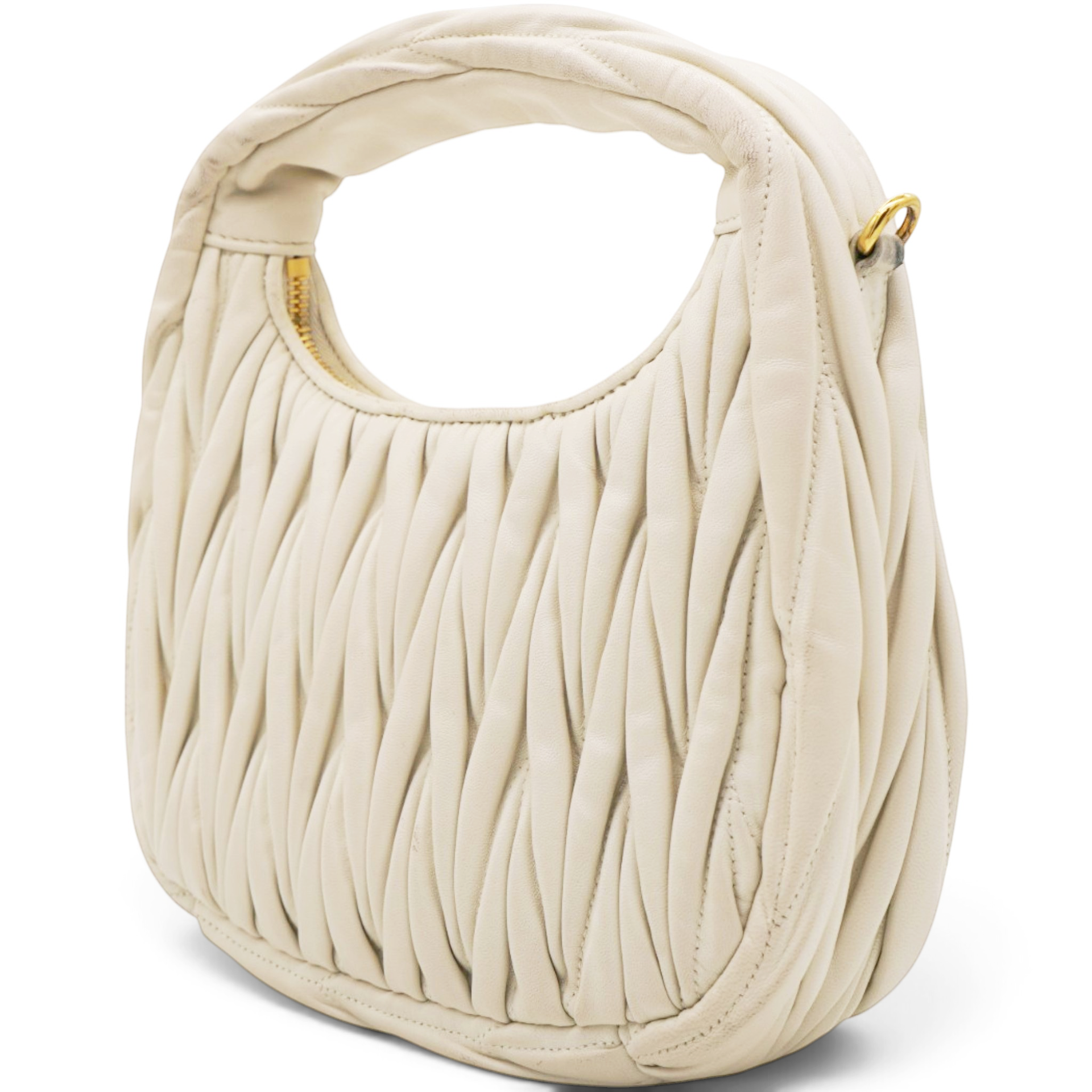 Wander Matelasse Nappa Leather Hobo Bag Small
