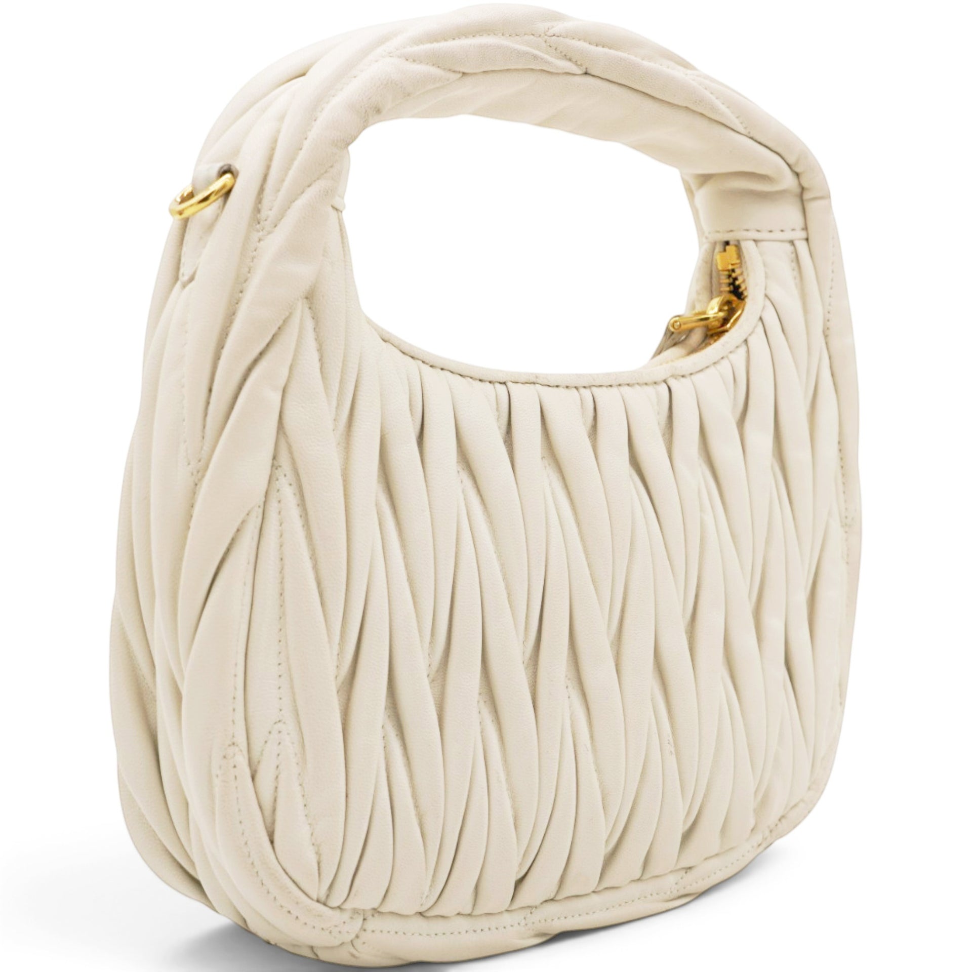 Wander Matelasse Nappa Leather Hobo Bag Small