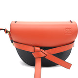 Smooth Calfskin Small Gate Crossbody Bag Orange/Black