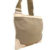 Beige/Brown Canvas And Leather Canapa Logo Crossbody Bag