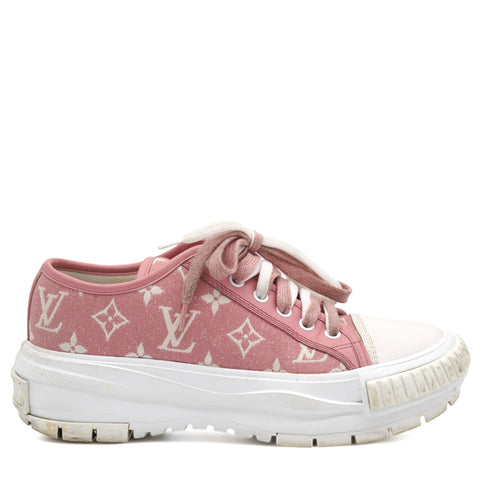 Denim Monogram Squad Sneakers Pink 36.5