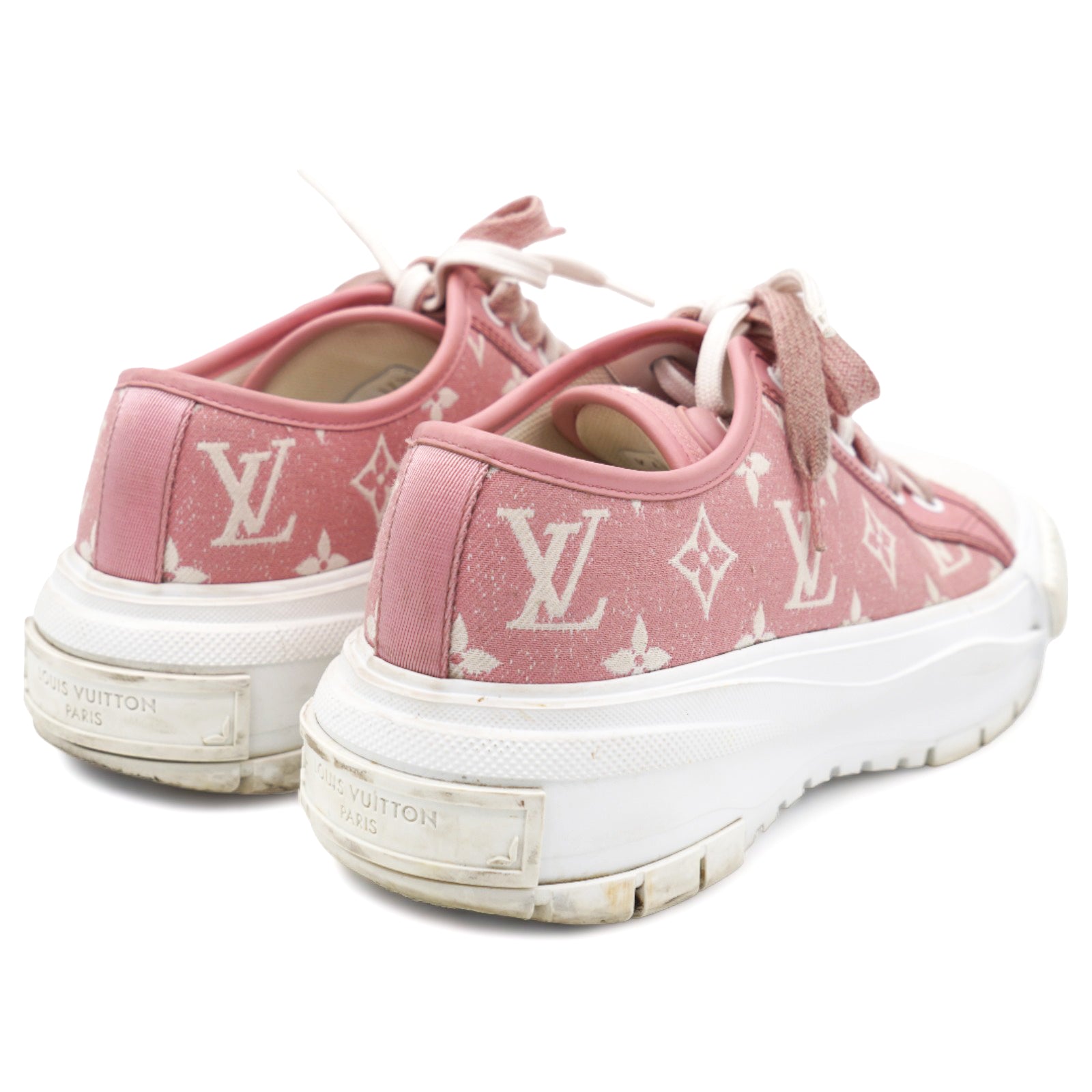 Denim Monogram Squad Sneakers Pink 36.5