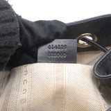 Hilary Lux GG Monogram Embossed Studded Small Bucket Bag Black