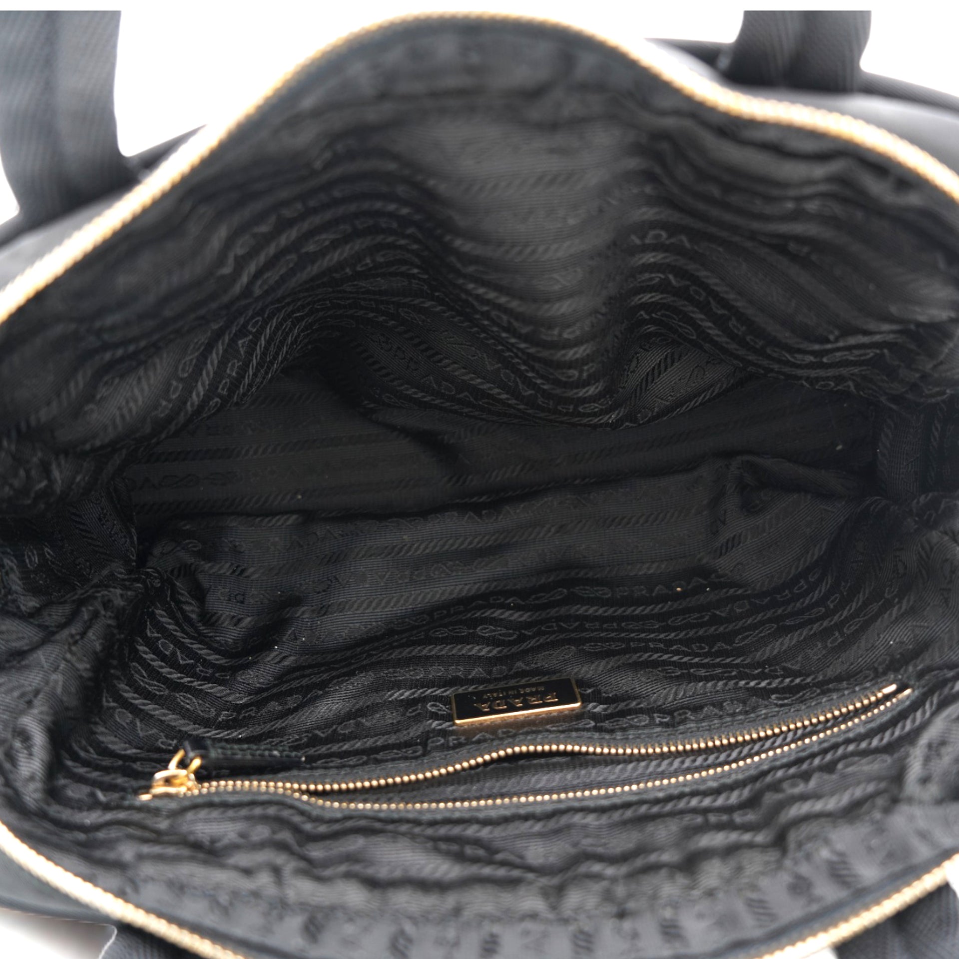 Tessuto Nylon Black Small Tote Bag