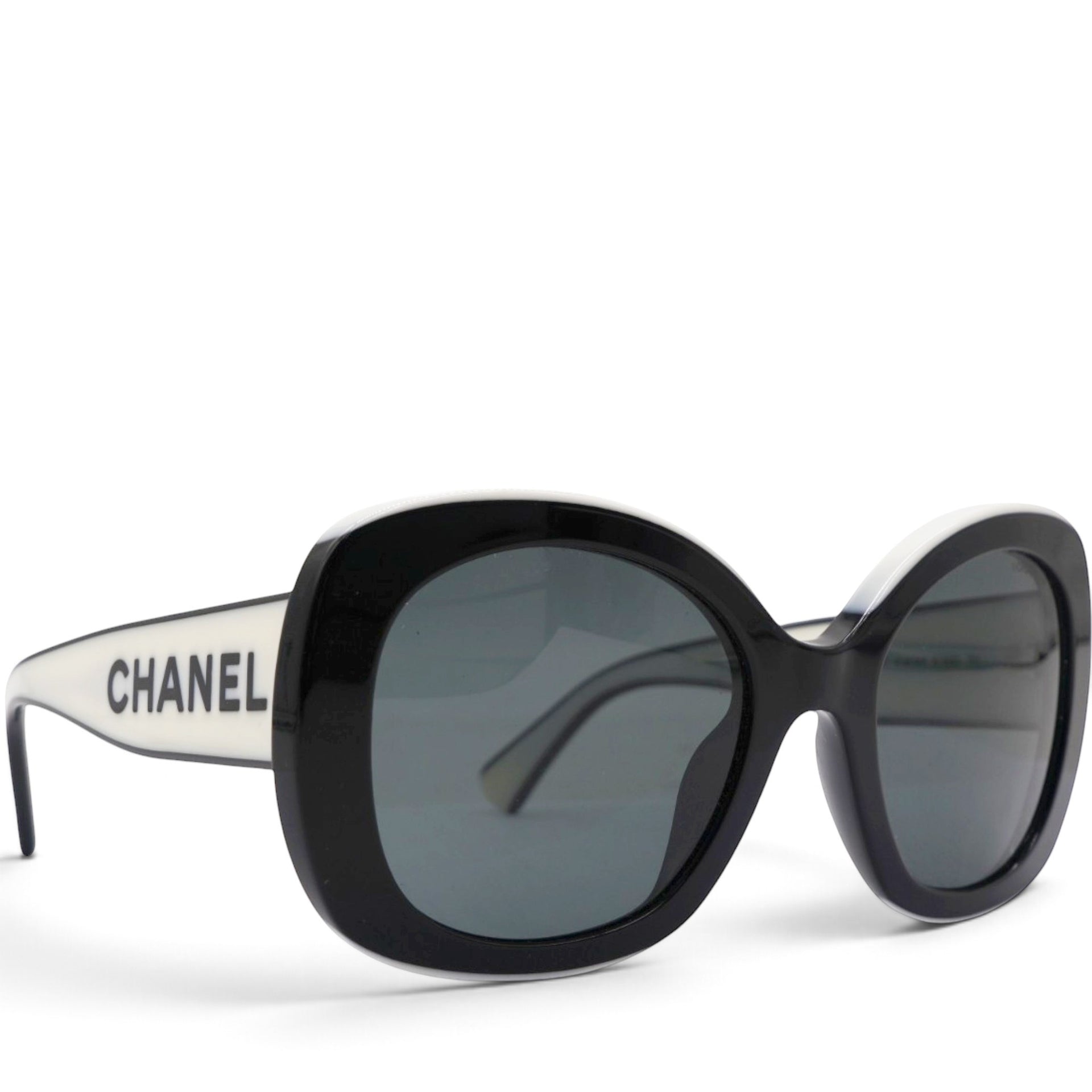 Acetate Sunglasses 71414A Black White