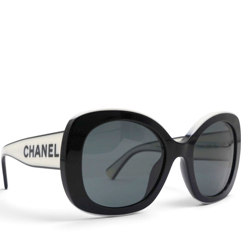 Acetate Sunglasses 71414A Black White