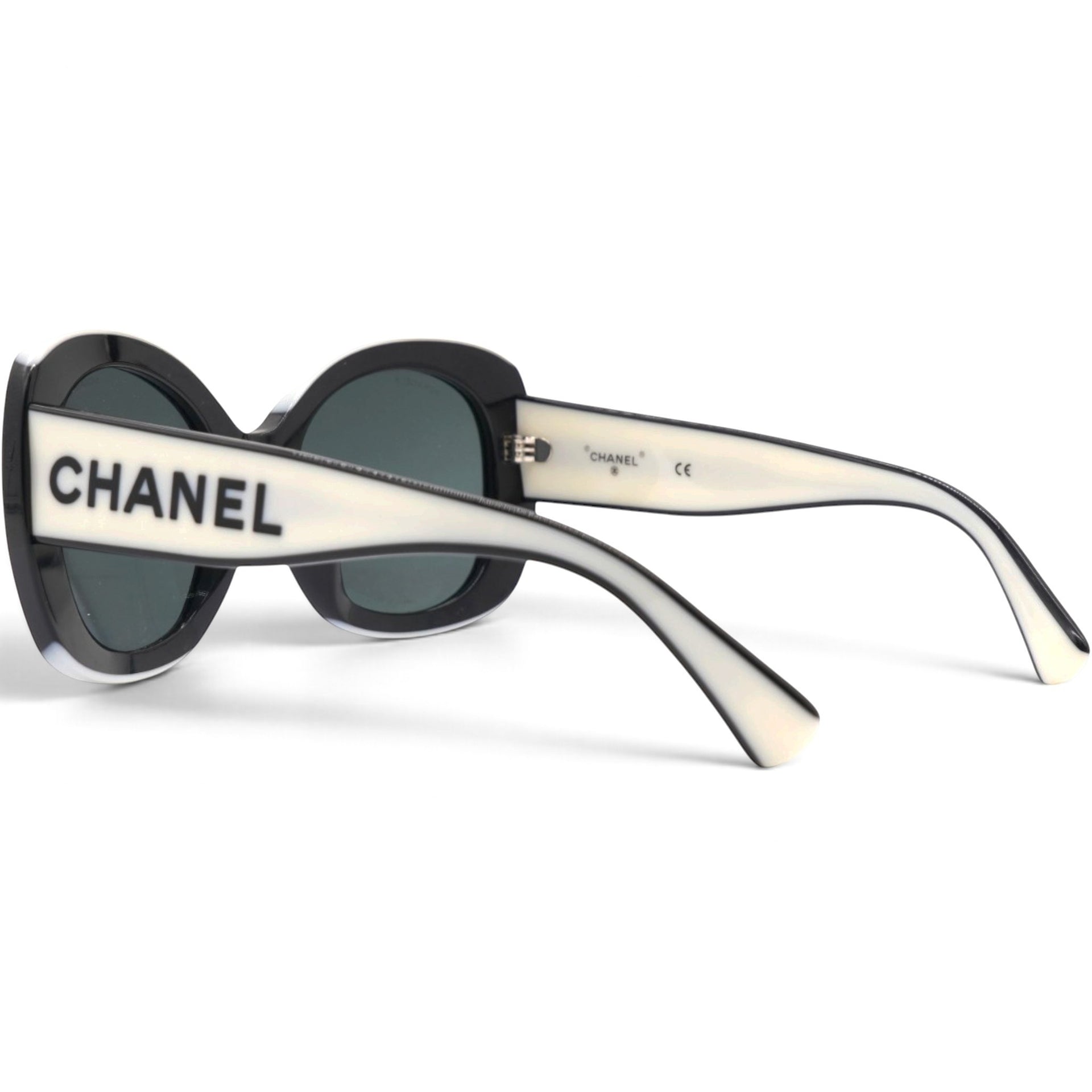 Acetate Sunglasses 71414A Black White