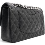 Caviar Quilted Double Flap Black