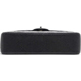Caviar Quilted Double Flap Black