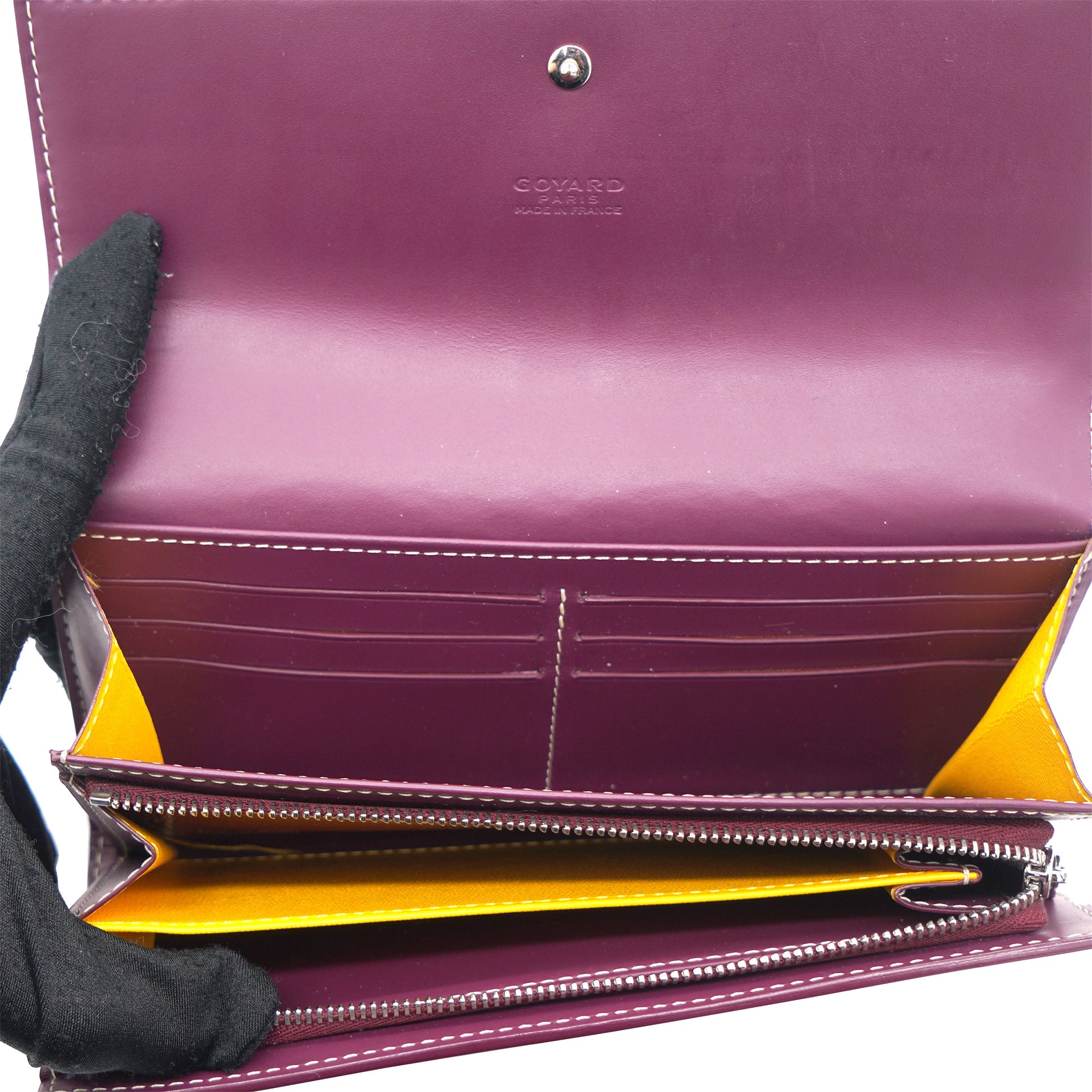 Authentic Goyard Varenne Long Wallet Purple