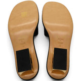 Nappa Baguette 60mm Slide Sandals Black Size39