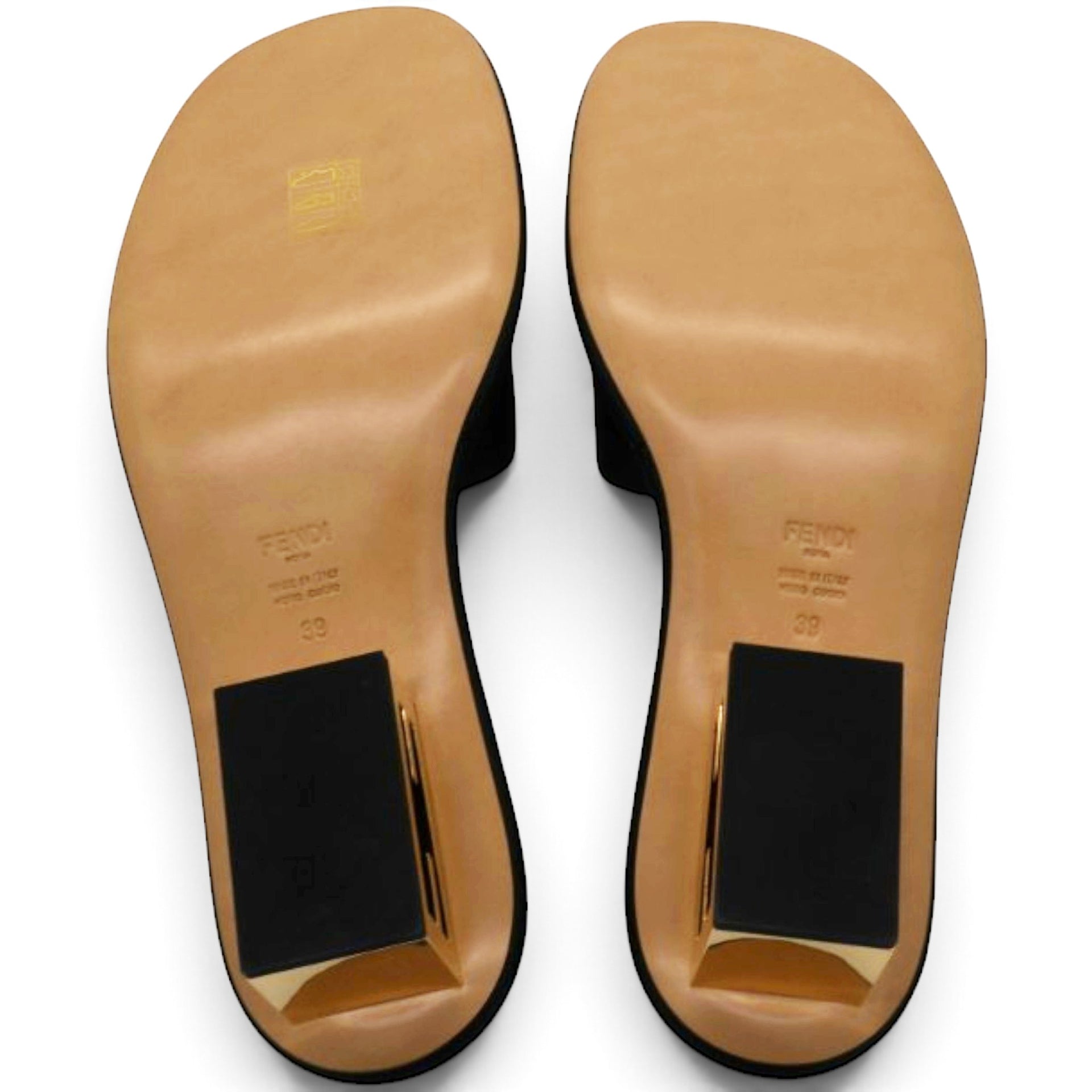 Nappa Baguette 60mm Slide Sandals Black Size39