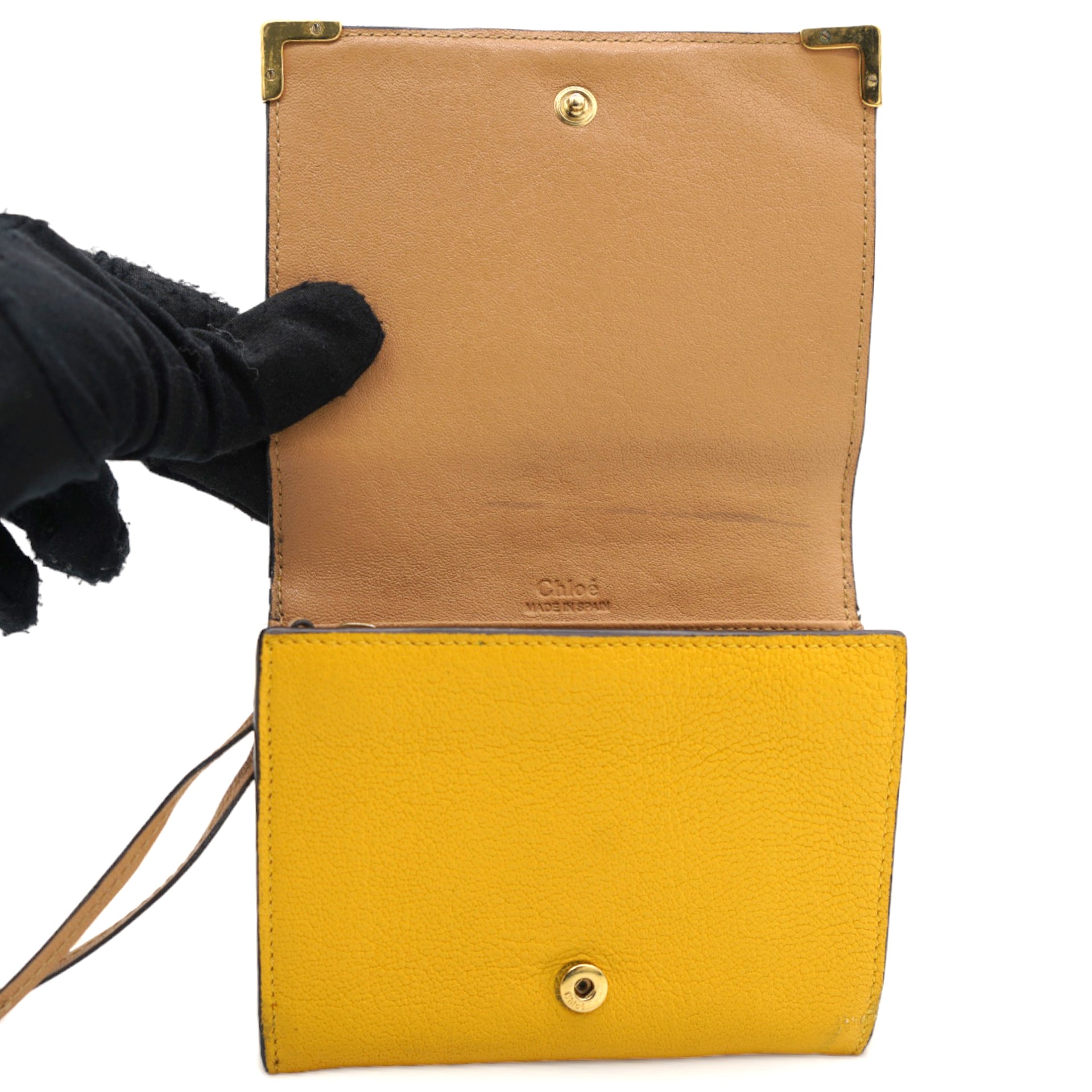 Goatskin Yellow Small Wallet