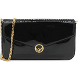 Vitello Cruise F is Fendi Envelope Wallet on Chain with Pouches Black