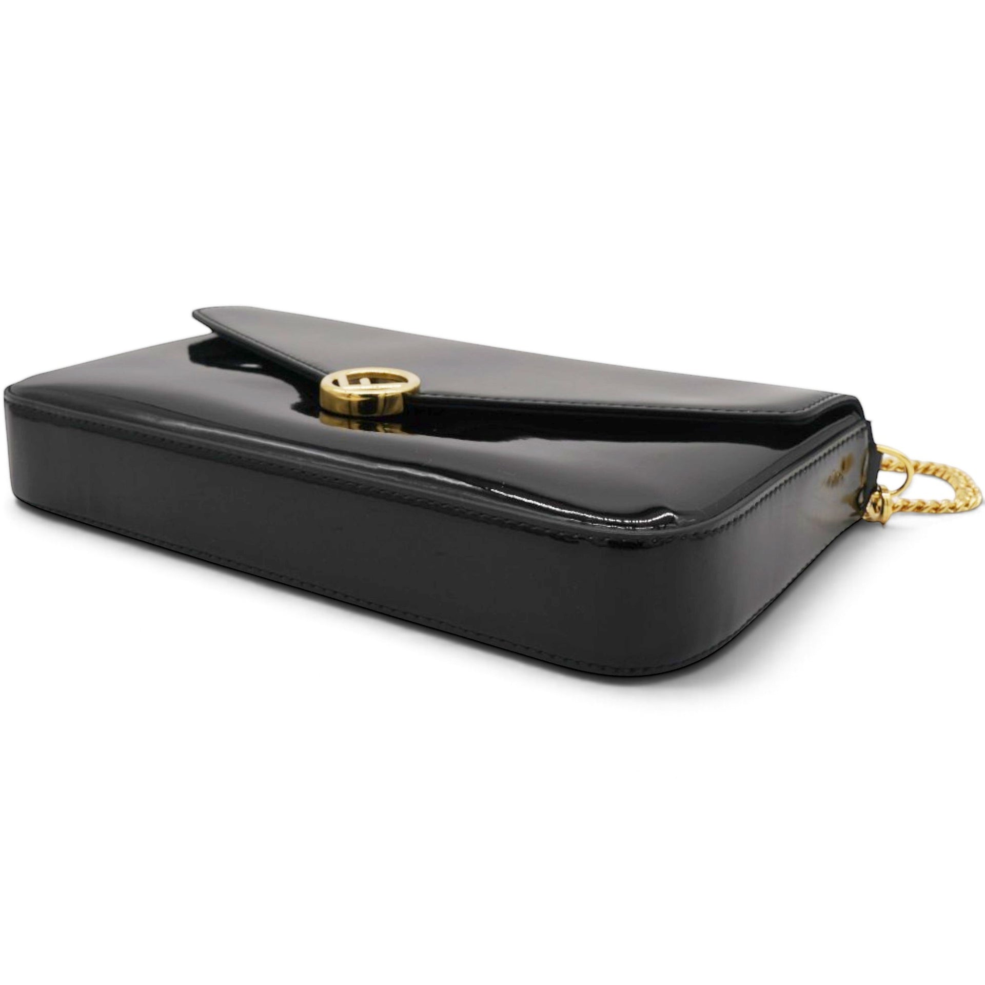 Vitello Cruise F is Fendi Envelope Wallet on Chain with Pouches Black