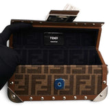 Shiny Glazed Fabric Vachetta FF 1974 Baguette Trunk Mogano Panna Cuoio