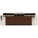 Shiny Glazed Fabric Vachetta FF 1974 Baguette Trunk Mogano Panna Cuoio