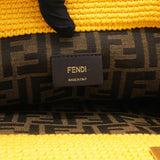 Crochet Vitello King Logo Plexiglass Fendi Sunshine Shopper Tote Mimosa Panna