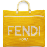 Crochet Vitello King Logo Plexiglass Fendi Sunshine Shopper Tote Mimosa Panna