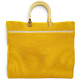 Crochet Vitello King Logo Plexiglass Fendi Sunshine Shopper Tote Mimosa Panna