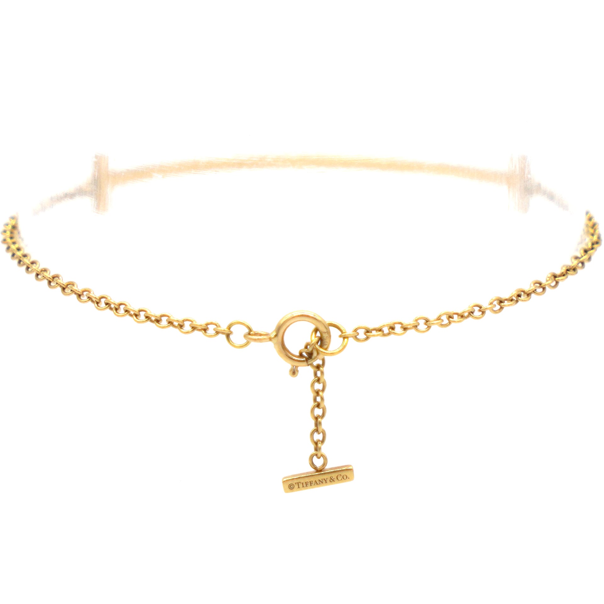 Tiffany T Smile Bracelet Yellow Gold with Diamonds