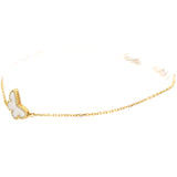 18K Yellow Gold Mother of Pearl Sweet Alhambra Butterfly Bracelet