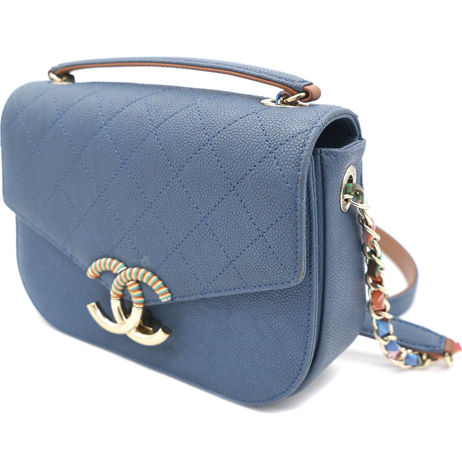 Chanel Thread Around Cuba Flap Bag Blue – STYLISHTOP