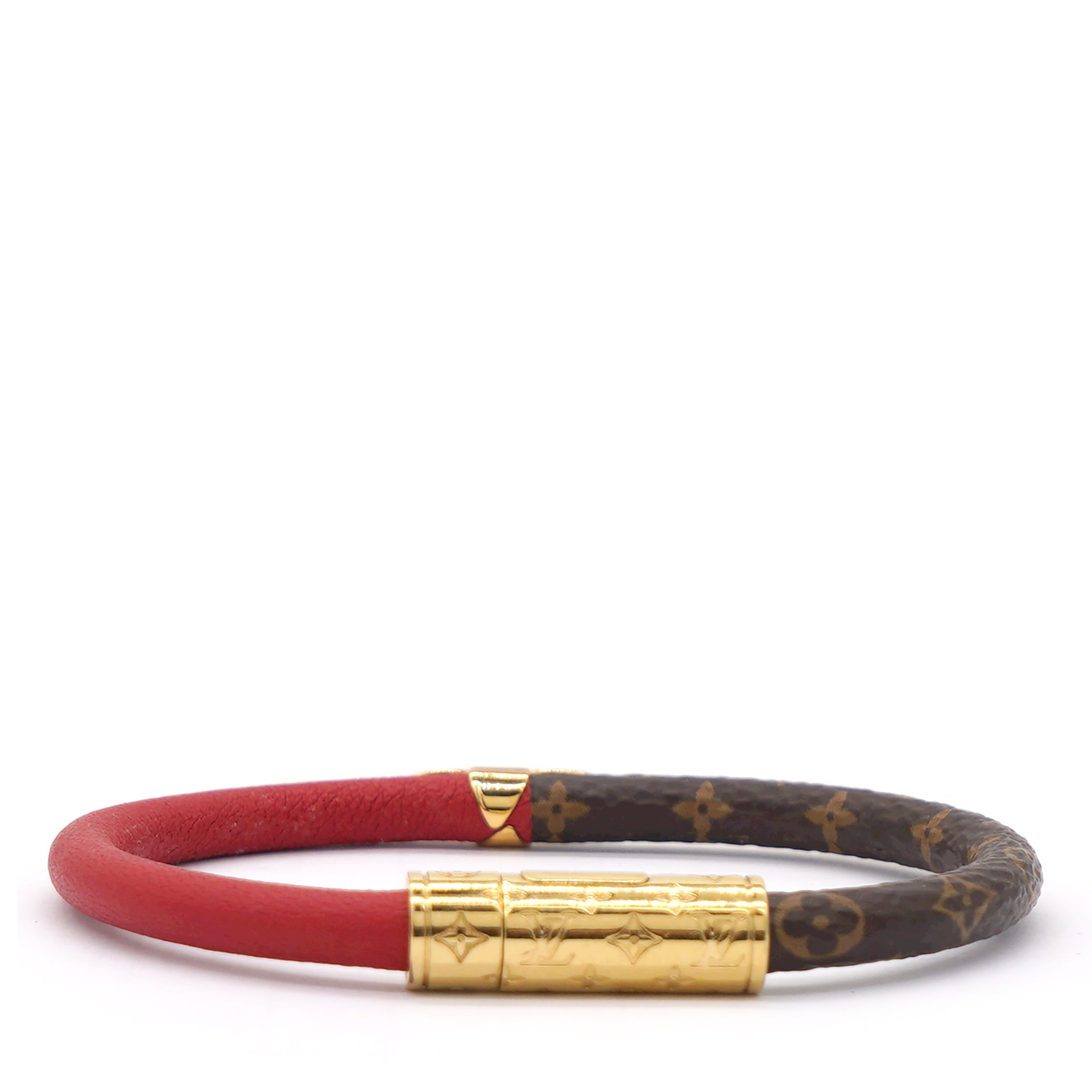 Monogram Daily Confidential Bracelet Red Size17/S