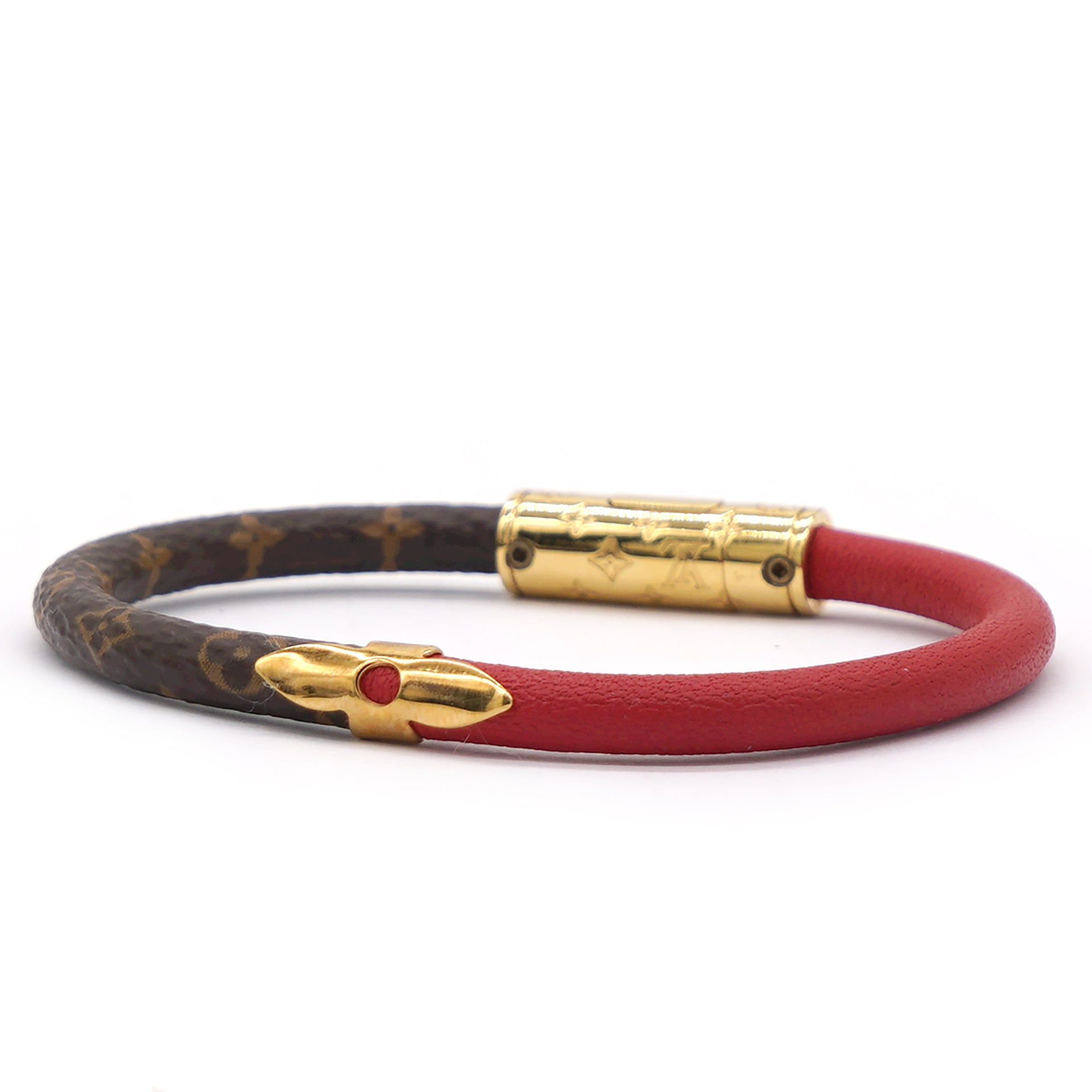Monogram Daily Confidential Bracelet Red Size17/S
