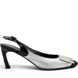Silver Leather Pumps Size36.5