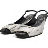 Silver Leather Pumps Size36.5