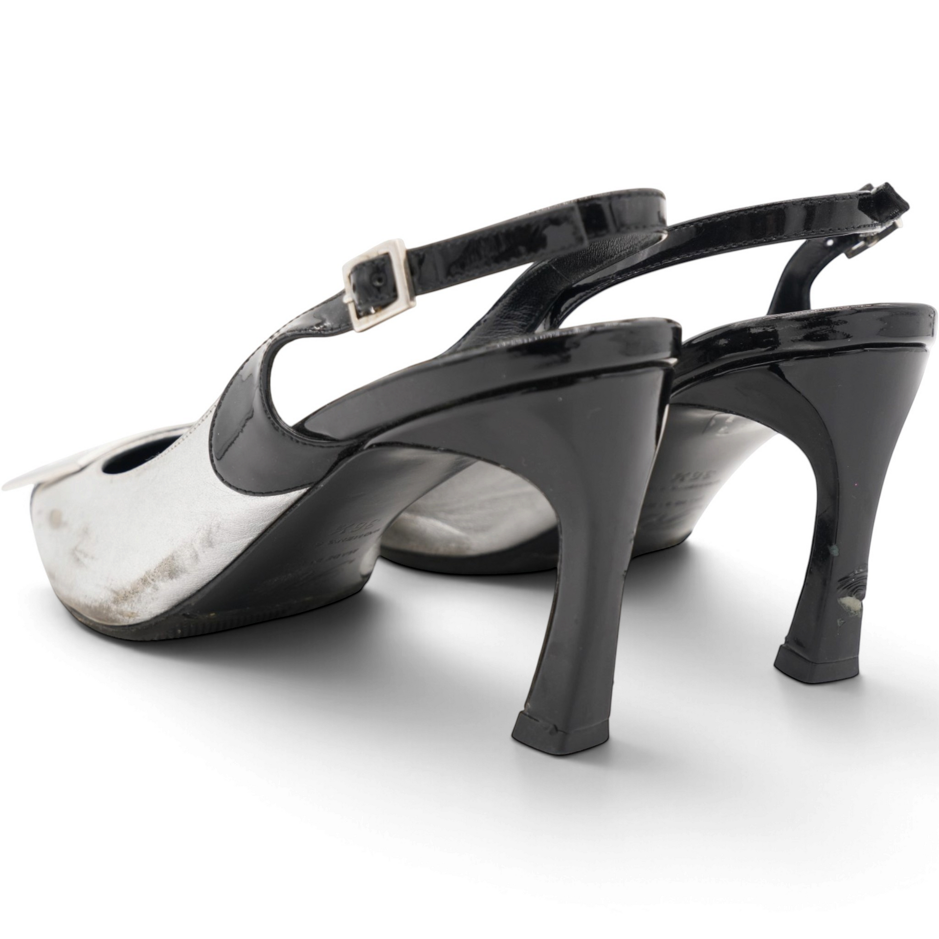 Silver Leather Pumps Size36.5