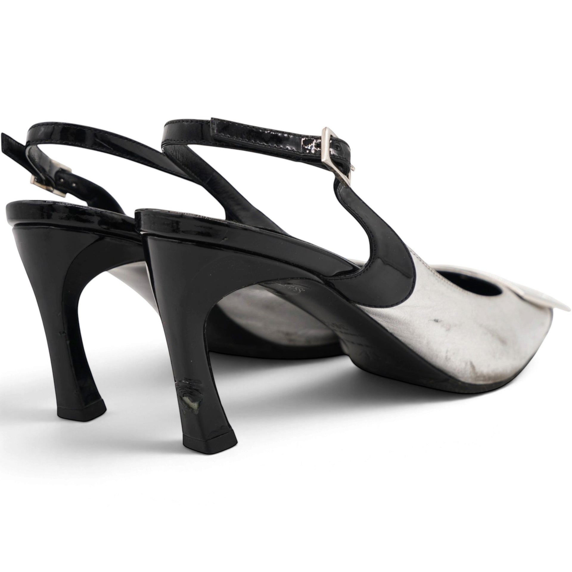Silver Leather Pumps Size36.5