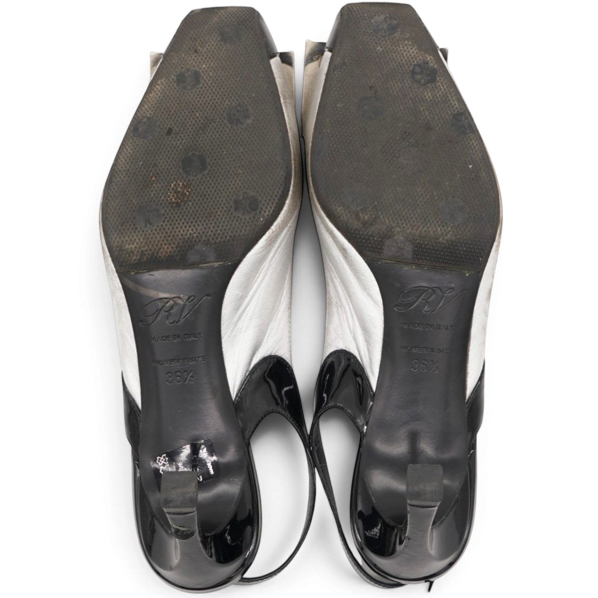 Silver Leather Pumps Size36.5